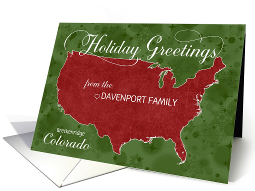Holiday Greetings from Colorado Custom Name & City card (1311894)