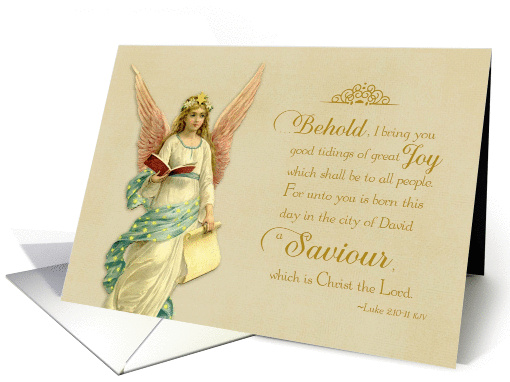 Christmas Scripture w/ Vintage Angel card (1328842)