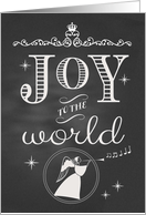 Christmas Joy to the World Chalkboard card