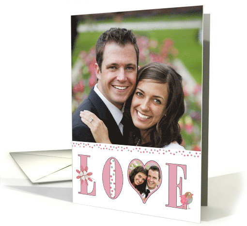 LOVE Anniversary to spouse custom photo card (1338650)