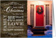 Rustic Wood Christmas from our new home custom photo card