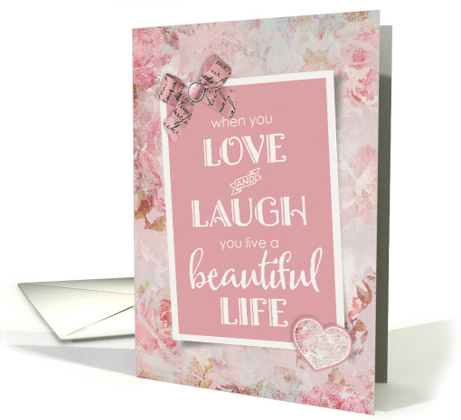 Valentine Feminine Romantic Love Laugh Beautiful Life card (1346164)