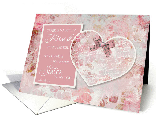 Sister Birthday - Floral Heart Scrapbook - There's No... (1359996)