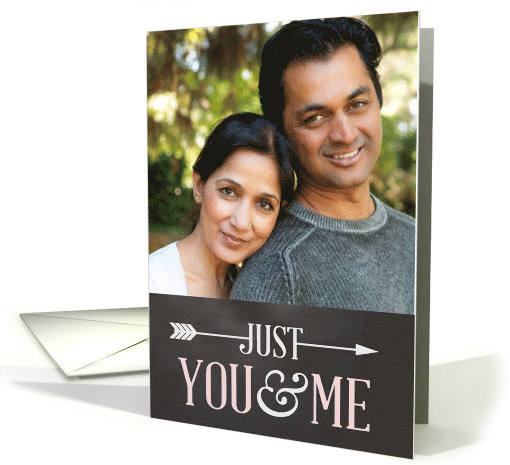 Anniversary Chalkboard - Just You & Me custom photo card (1360418)