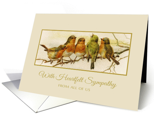 From All With Heartfelt Sympathy Vintage Birds card (1369956)
