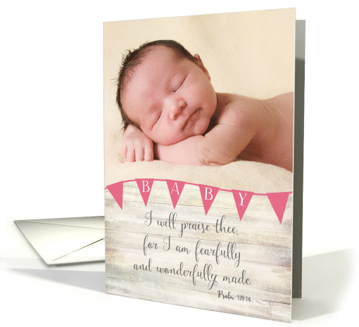 Baby Announcement, Fearfully Wonderfully Made Scripture... (1388074)