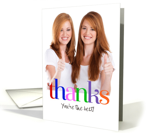 Thanks Colorful photo & customizable message card (1397492)