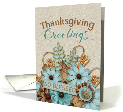 Thanksgiving Greetings So Blessed Scrapbook effect... (1454726)