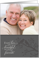 Anniversary Every Love Story is Beautiful typography photo card