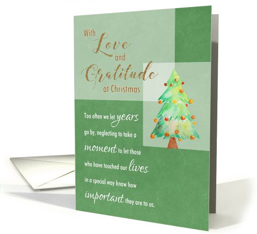 Romantic Love & Gratitude at Christmas card (1461762)