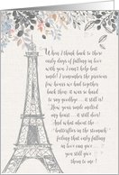 Romantic Birthday Eiffel Tower card