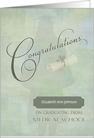 Congratulations Graduating Medical School Custom Name card