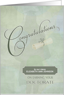 Congratulations Doctorate Degree Niece Custom Name Female card