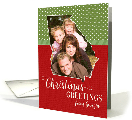 Christmas Greetings from Georgia Custom State Photo card (1503738)