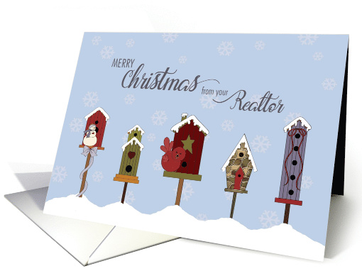Merry Christmas from your Realtor, Winter Birdhouses card (1507680)