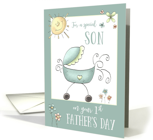 1st Father's Day for a Special Son, Baby Carriage card (1529654)