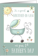 1st Father’s Day for a Special Brother-in-Law, Baby Carriage card