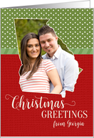 Christmas Greetings from Georgia Red Green Photo card