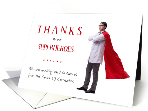 Covid 19 Thanks Medical Superheroes card (1607574)