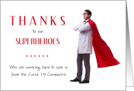 Covid 19 Thanks Medical Superheroes card