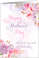 To Godmother, Happy Mother’s Day watercolor flowers card