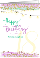 Happy 18th Birthday Granddaughter Modern Watercolor card