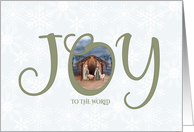 Christmas JOY to the World Nativity card