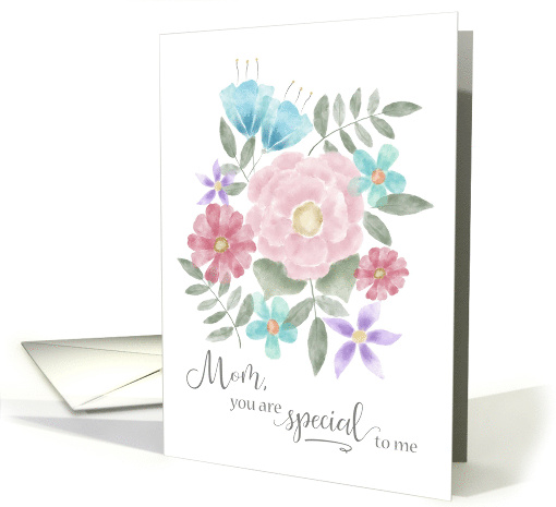 Mom Birthday You are Special to Me Watercolor Flowers card (1688376)