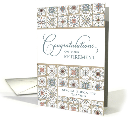 Special Eduction Teacher Retirement Congratulations Mosiac card