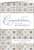 Special Eduction Teacher Retirement Congratulations Mosiac card