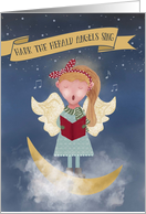 Hark the Herald Angels Sing Christmas Caroler Angel card