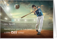 Get Well Soon Baseball Batter Sports card