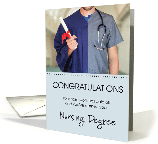 Nursing Degree Congratulations Male Nurse Graduate card (1752572)
