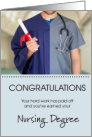 Nursing Degree Congratulations Male Nurse Graduate card