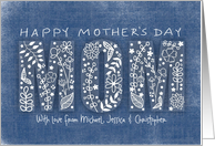 Happy Mother’s Day with Love to MOM Custom Names card