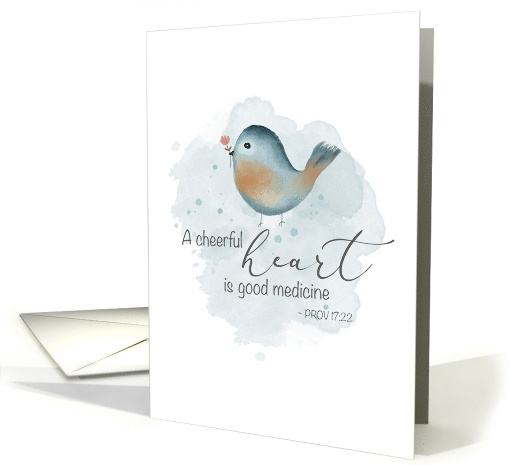 Get Well Thinking of You Scripture Watercolor Bird with... (1757938)