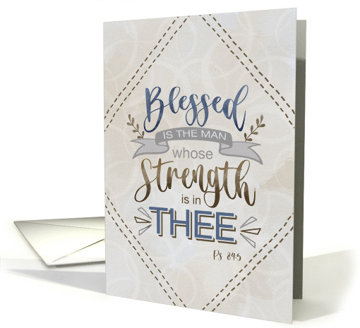 Father's Day Scripture Blessed is the Man card (1761106)