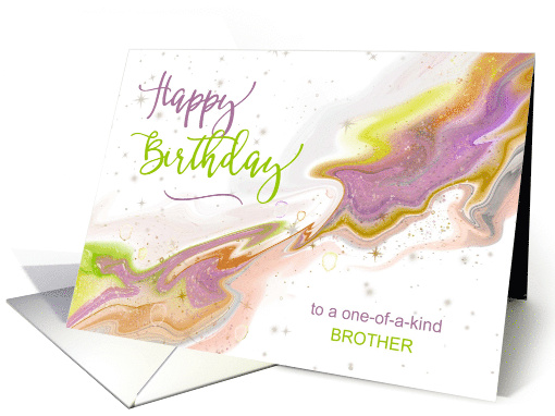 Brother Birthday One of a Kind Colorful Abstract Stars... (1762674)