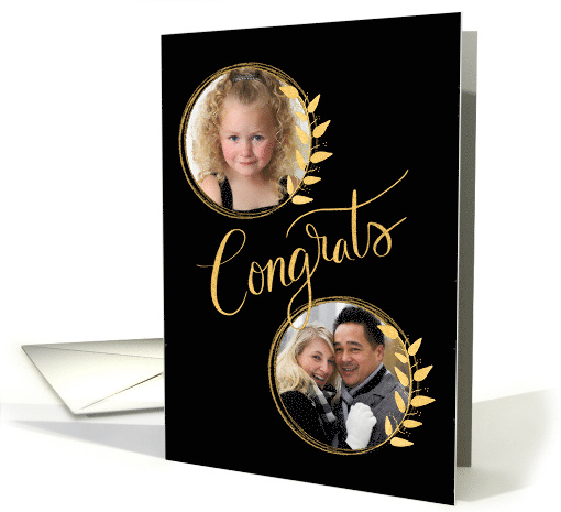 Congratulations Two Photo Customizable card (1767614)