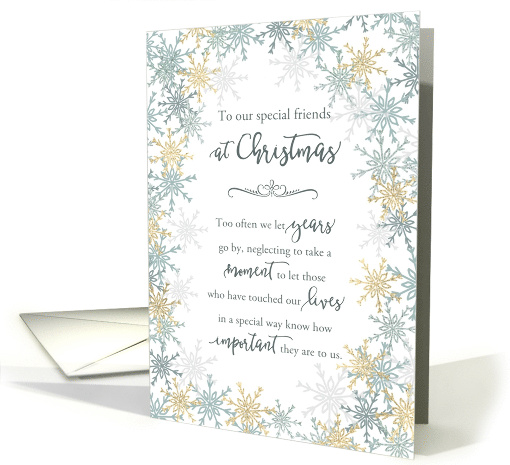 To Our Friends at Christmas Snowflakes card (1804948)