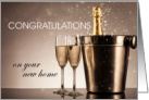 Congratulations on New Home Champagne from Realtor card