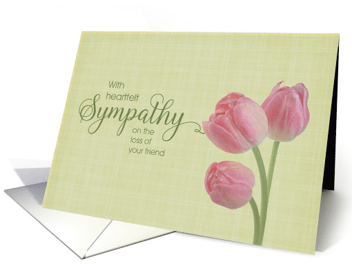 Loss of Friend With Sympathy Pink Tulips card (1805306)