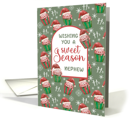Christmas Santa Cupcakes for Nephew card (1810556)