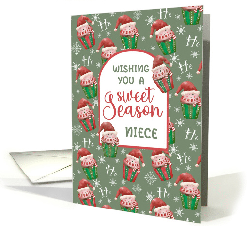 Christmas Santa Cupcakes for Niece card (1810558)