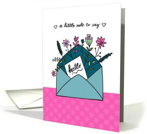 A Note to Say Hello with Flowers card (1846202)