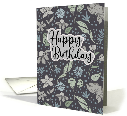Sentimental Birthday on Floral Patterned Background card (1846206)
