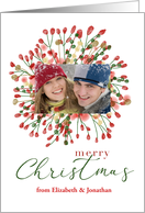 Modern Christmas Photo and Name card