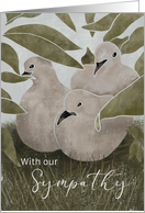 Sympathy Mourning Doves in Nest card