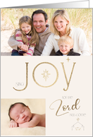 Christmas Sing Joy for the Lord has Come Custom Photo card