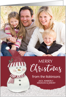 Christmas Snowman Custom Photo card